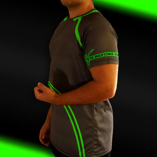 Death Before Dishonor Sleeve - Gym Shirt - Fit Focal - Short Sleeve Gym Shirt