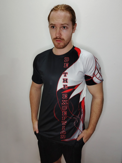 Be The Exception - Black/White/Red Limited Edition Fitness T-Shirt