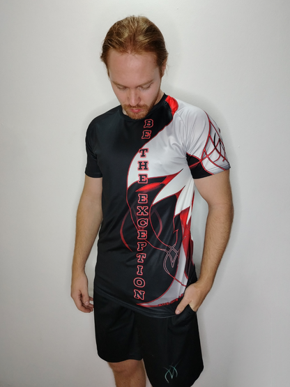 Be The Exception - Black/White/Red Limited Edition Fitness T-Shirt